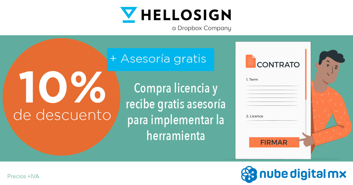 Asesoría gratis y 10% de descuento en HelloSign